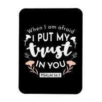 Dark Floral Christian Art - Psalm 56:3