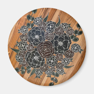 Dark Floral Magnet