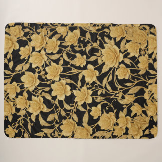 Dark Floral Pattern Blanket