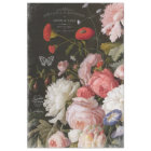 Dark Floral Print Decoupage Tissue Paper