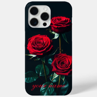 Dark Floral Rose iPhone 15 Pro Max Case
