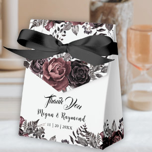 Dark Florals Elegant Gothic Wedding Favour Box