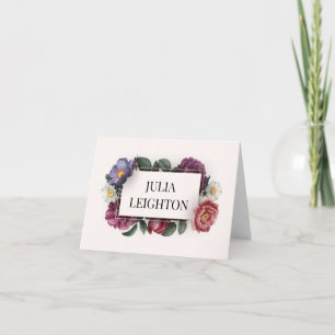 Dark Florals Note Card