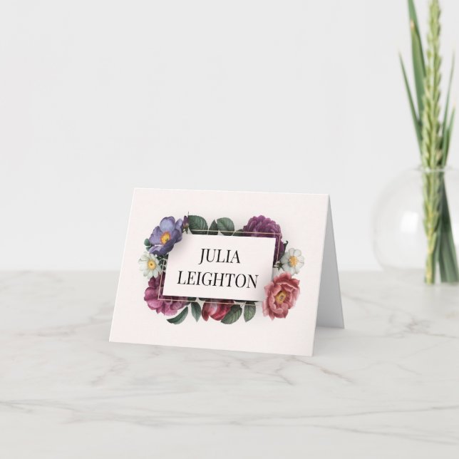 Dark Florals Note Card (Front)