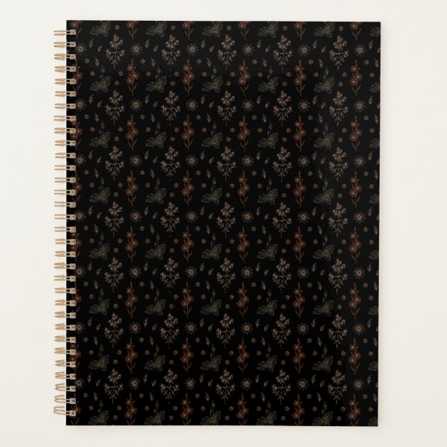 Dark Florals  Planner (Front)