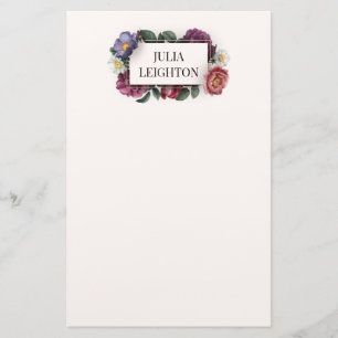 Dark Florals Stationery