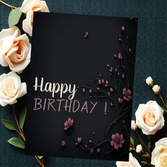 Dark Flowers Gothic Birthday Card (Creator Uploaded)