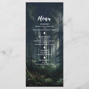 Dark Forest at Twilight Wedding Birthday Menu