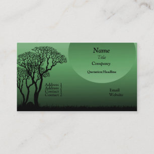 Dark Forest Business Card, Forest Green Business Card