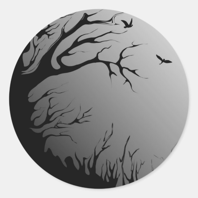 dark forest classic round sticker (Front)