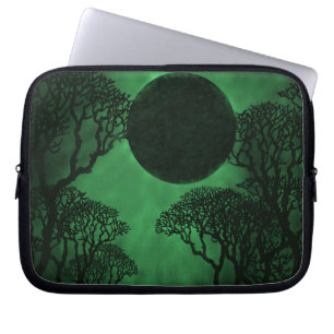 Dark Forest Eclipse Laptop Bag, Green Sleeve