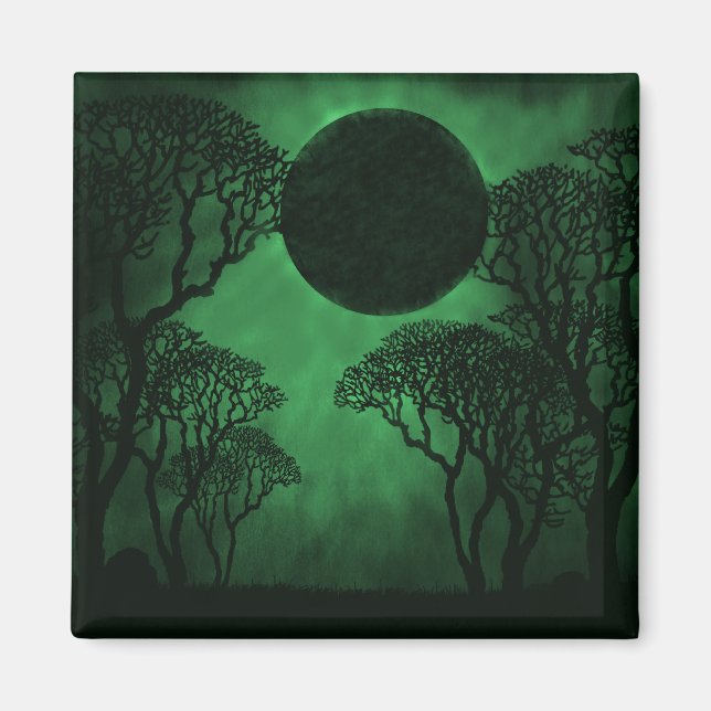Dark Forest Eclipse Magnet, Green Magnet (Front)