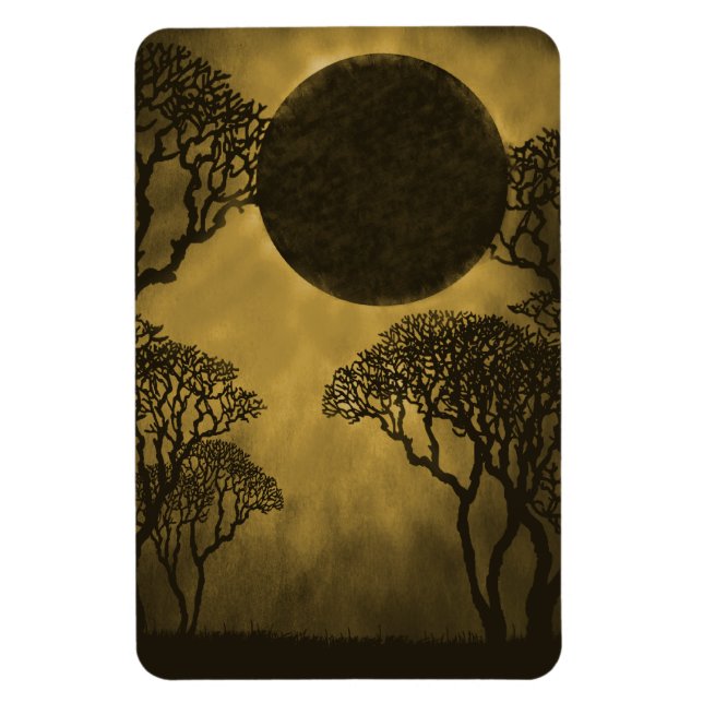 Dark Forest Eclipse Premium Magnet, Gold Magnet (Vertical)