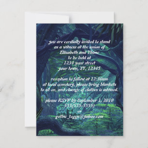 Dark Forest Goth Wedding Invitation