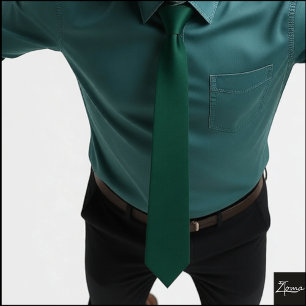 Dark Forest Green Fine Glitter Diagonal Tie