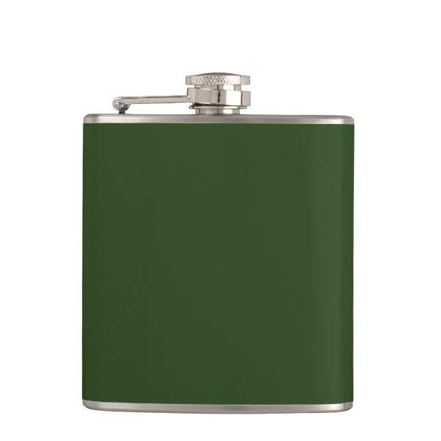 Dark Forest Green Hip Flask (Front)