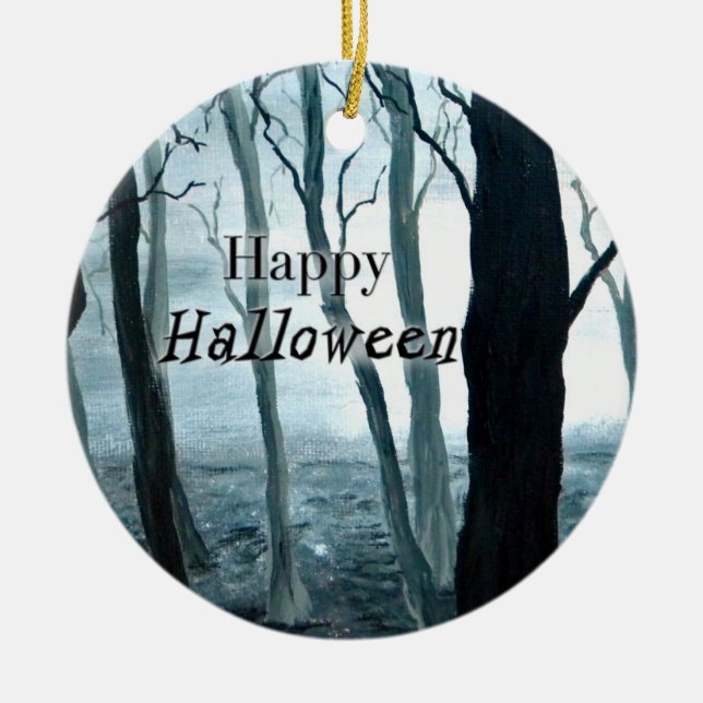 Dark Forest Halloween ornament (Front)