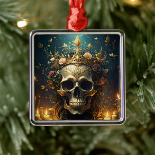 Dark Forest Skull Ornament