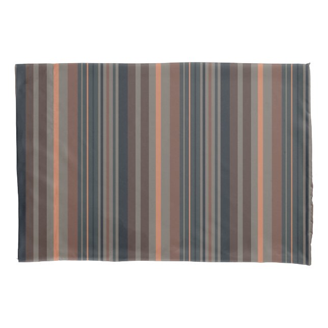 Dark Forest Woodlands Stripes Design  Pillowcase (Front)