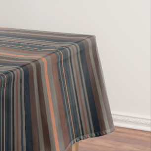Dark Forest Woodlands Stripes Design Tablecloth