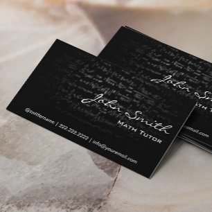 Dark Formulas Math Tutor Business Card