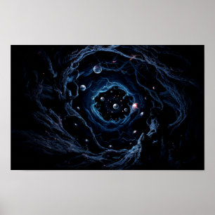 Dark Galaxy Outer Space Poster Print Wall Art