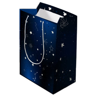 Dark Galaxy With Stars Medium Gift Bag