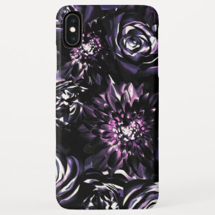Dark Garden Bewitching Purple Glam Flowers iPhone XS Max Case