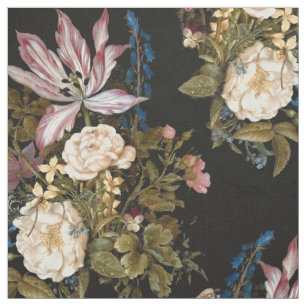 Dark Garden Floral Fabric
