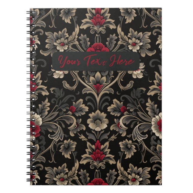 Dark Garden Personalised Notebook (Front)