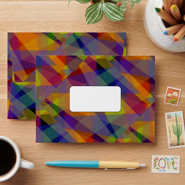 Dark Geometric - A6 Envelope (Desk)