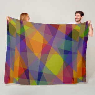 Dark Geometric - Fleece Blanket