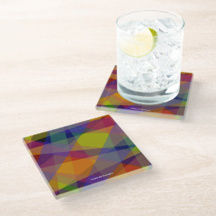 Dark Geometric - Glass Coaster
