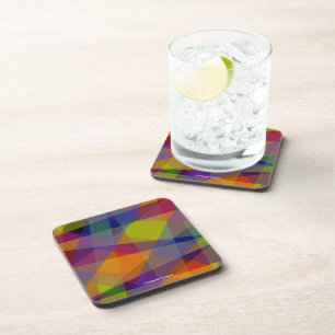 Dark Geometric - Plastic Coaster