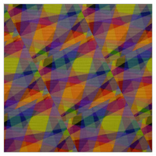 Dark Geometric - Polyester Poplin Fabric