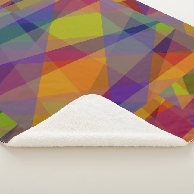 Dark Geometric - Sherpa Blanket (3/4)