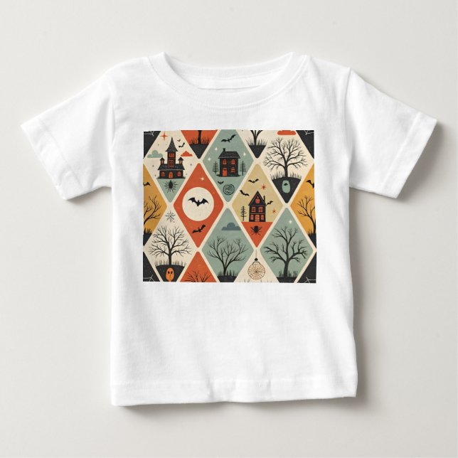 Dark ghost pattern baby T-Shirt (Front)