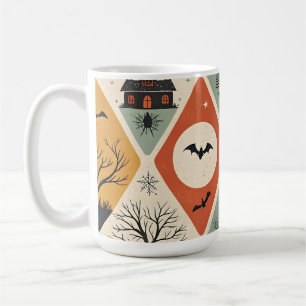 Dark ghost pattern coffee mug