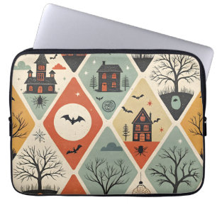 Dark ghost pattern laptop sleeve