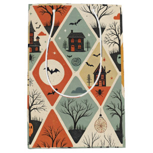 Dark ghost pattern medium gift bag