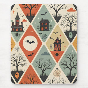 Dark ghost pattern mouse pad