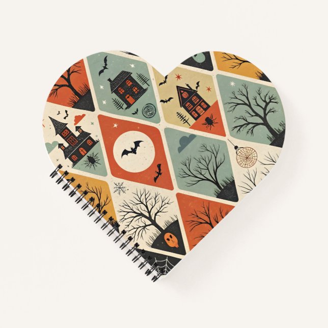 Dark ghost pattern notebook (Front)