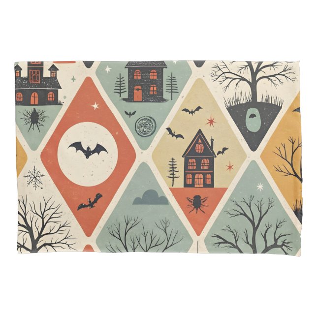 Dark ghost pattern pillowcase (Front)