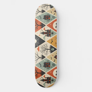 Dark ghost pattern skateboard