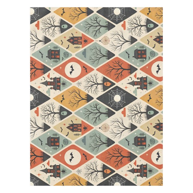 Dark ghost pattern tablecloth (Front)