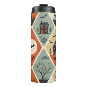 Dark ghost pattern thermal tumbler