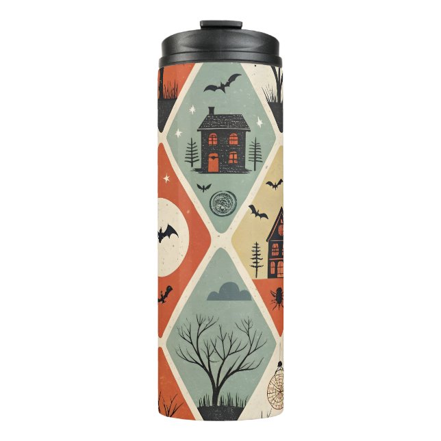 Dark ghost pattern thermal tumbler (Front)