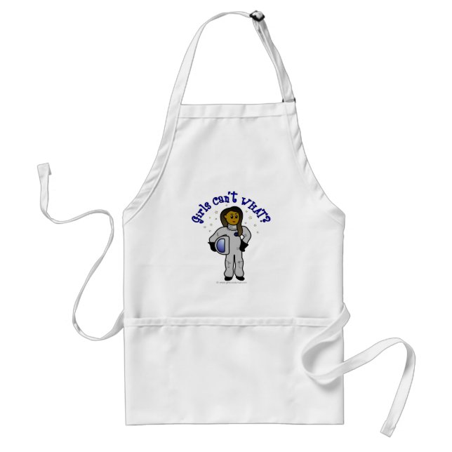 Dark Girl Astronaut Standard Apron (Front)