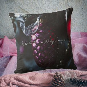 Dark glamour Christmas ornaments Cushion