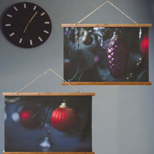 Dark glamour Christmas ornaments  Hanging Tapestry